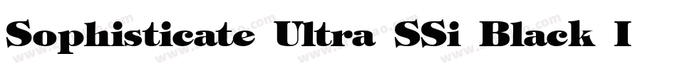 Sophisticate Ultra SSi Black Italic字体转换